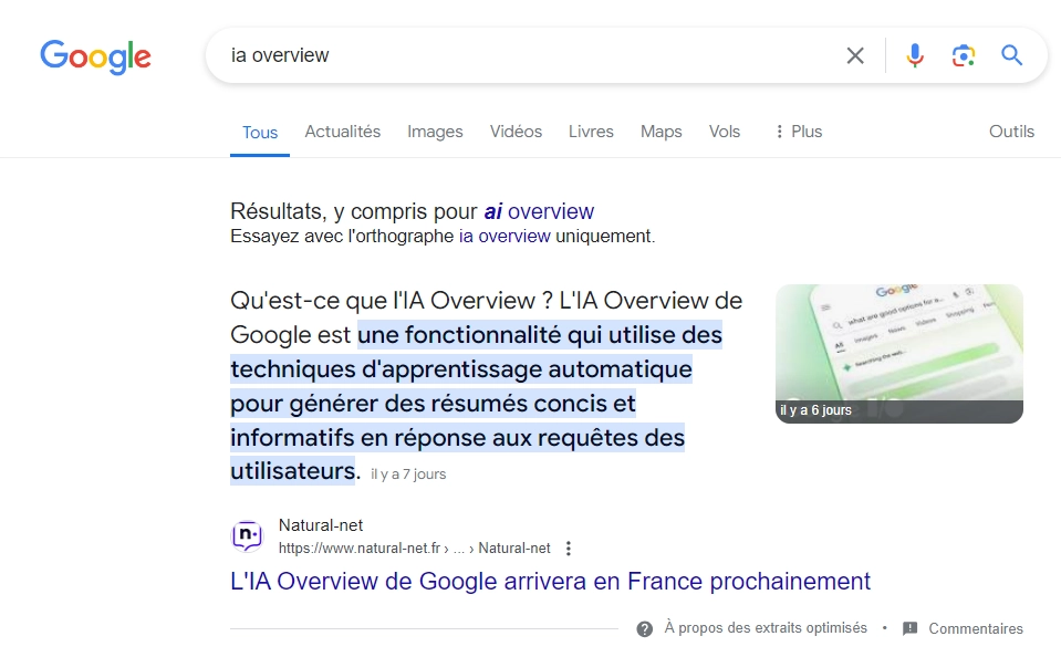 Tout savoir sur l'IA Overview de Google